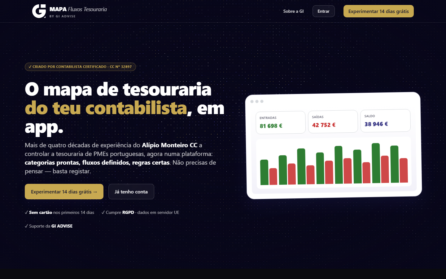 App de tesouraria MAPA da GI Advise